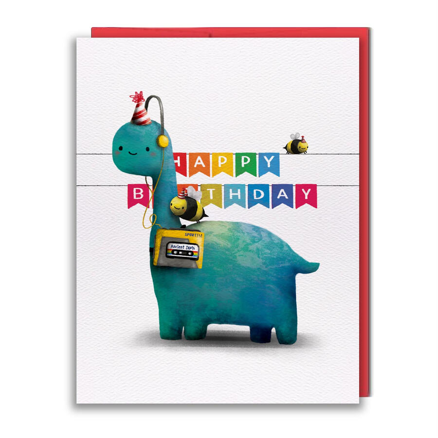 HB018a - Walkman Dino Greeting Card