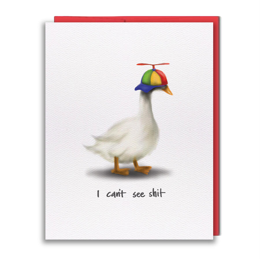 BL020 - Duck Can't See Greeting Card