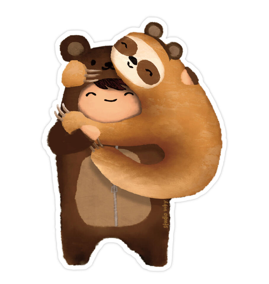 SVSTK 012 - Bear Hug (Sloth Version) (2.5" tall, matte)