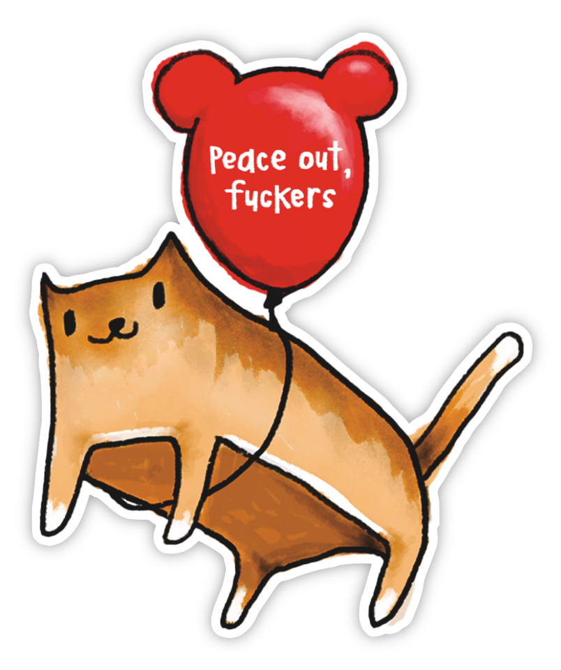 SVSTK 001 - Peace Out Breadcat Sticker