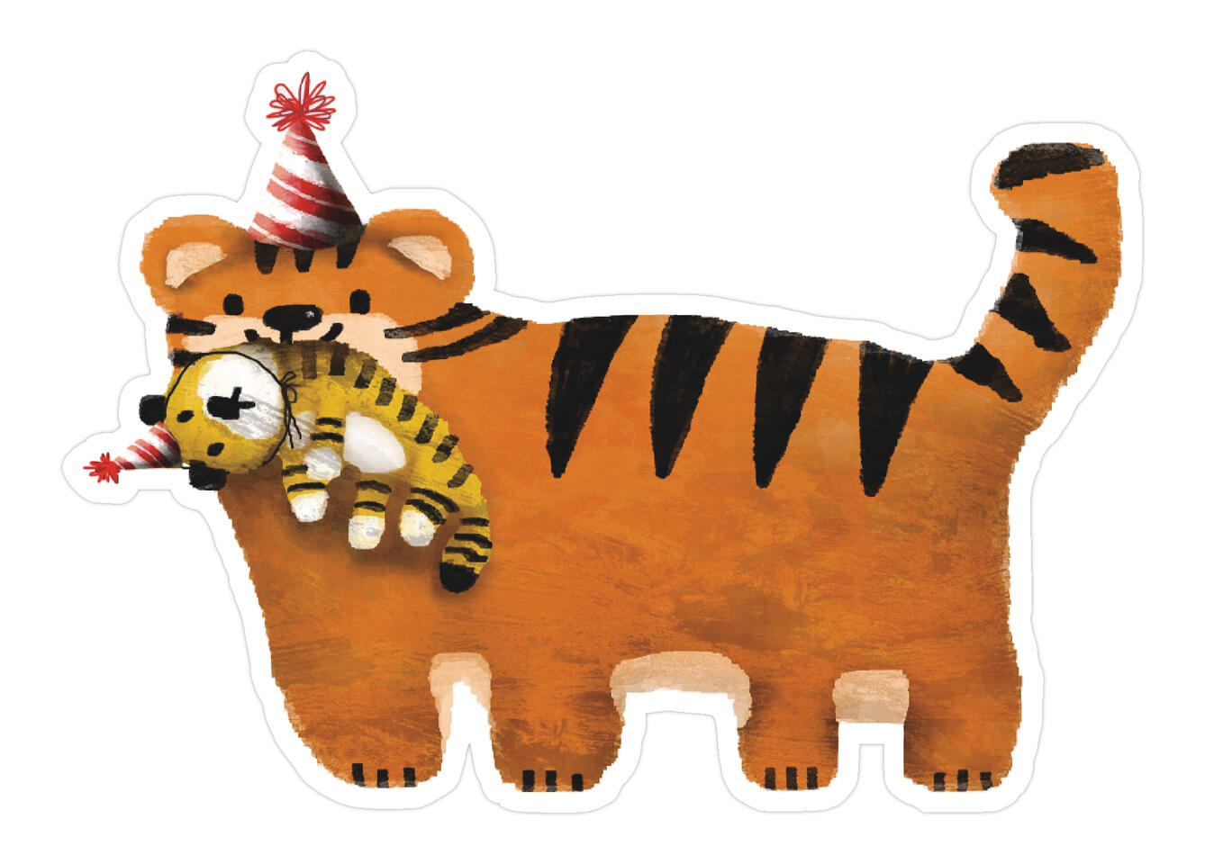 SVSTK 017 - Tiger & Hobbes (2.25" tall, matte)