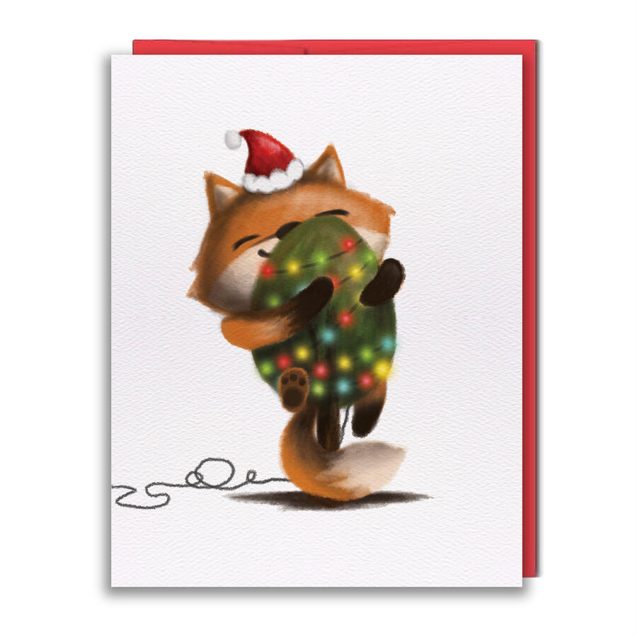 HOL009 - Fox Tree Greeting Card