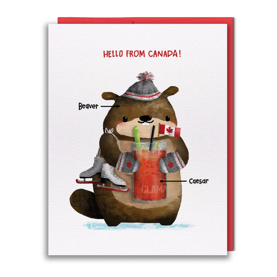 BL037 - Beaver Caesar Greeting Card