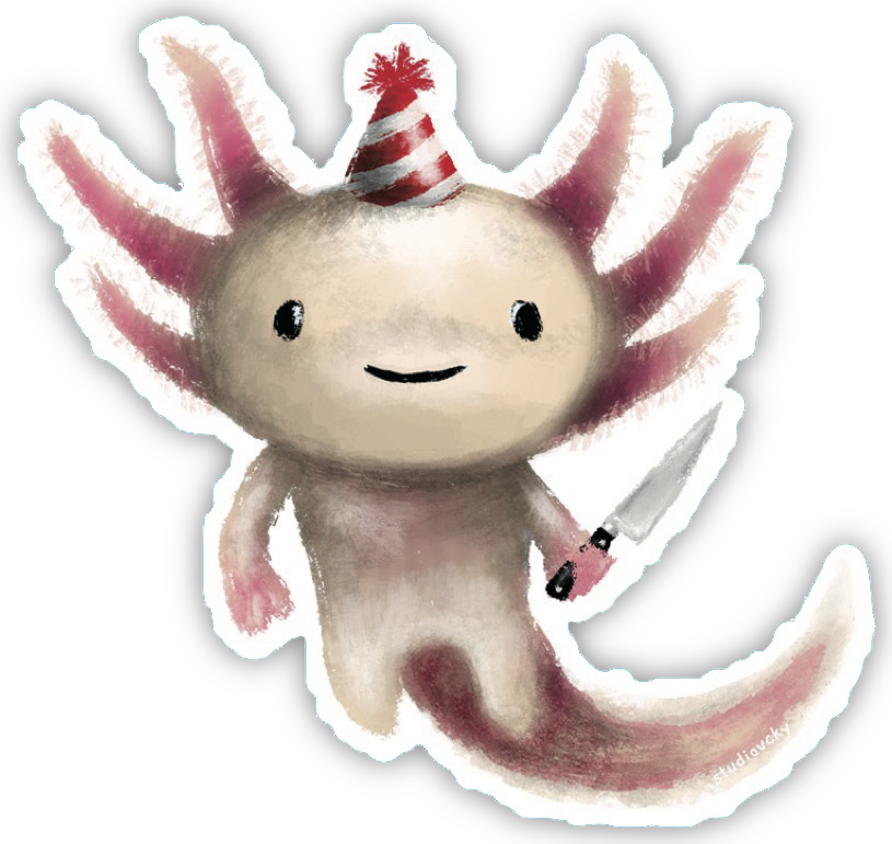 SVSTK025 Axolotl Knife sticker